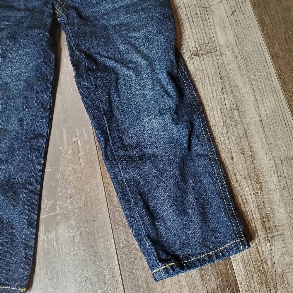 B'gosh Blue Jeans Workwear Straight Dark Wash Blue Size 3T 100% Cotton NWOT